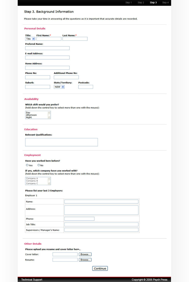 screening solutions psych press job application and resumes