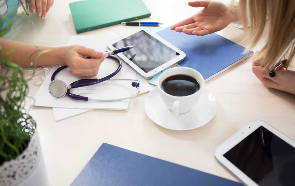 Psychometric testing infomration on a table